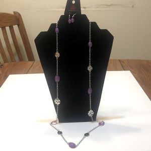 Glossy Glamorous Purple Necklace